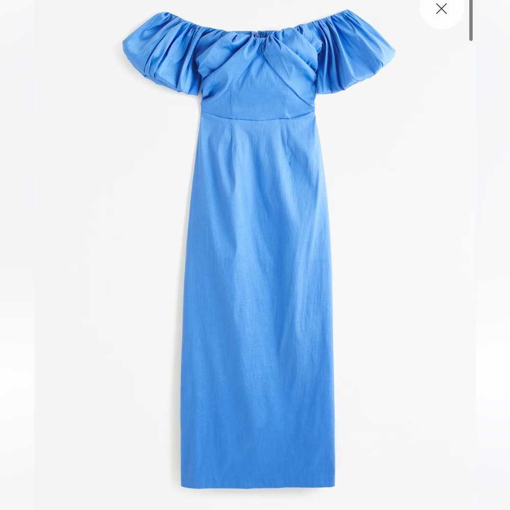 Abercrombie and Fitch Blue Off-Shoulder Dress